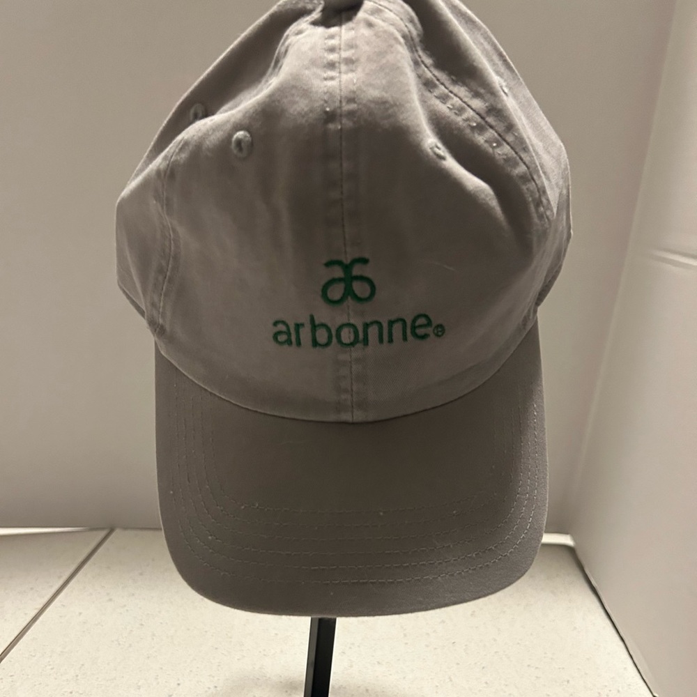 Arbonne Light Tan Cap with Green Embroidered Logo
